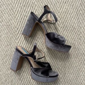 Draper James Purple Velvet Platform Heels